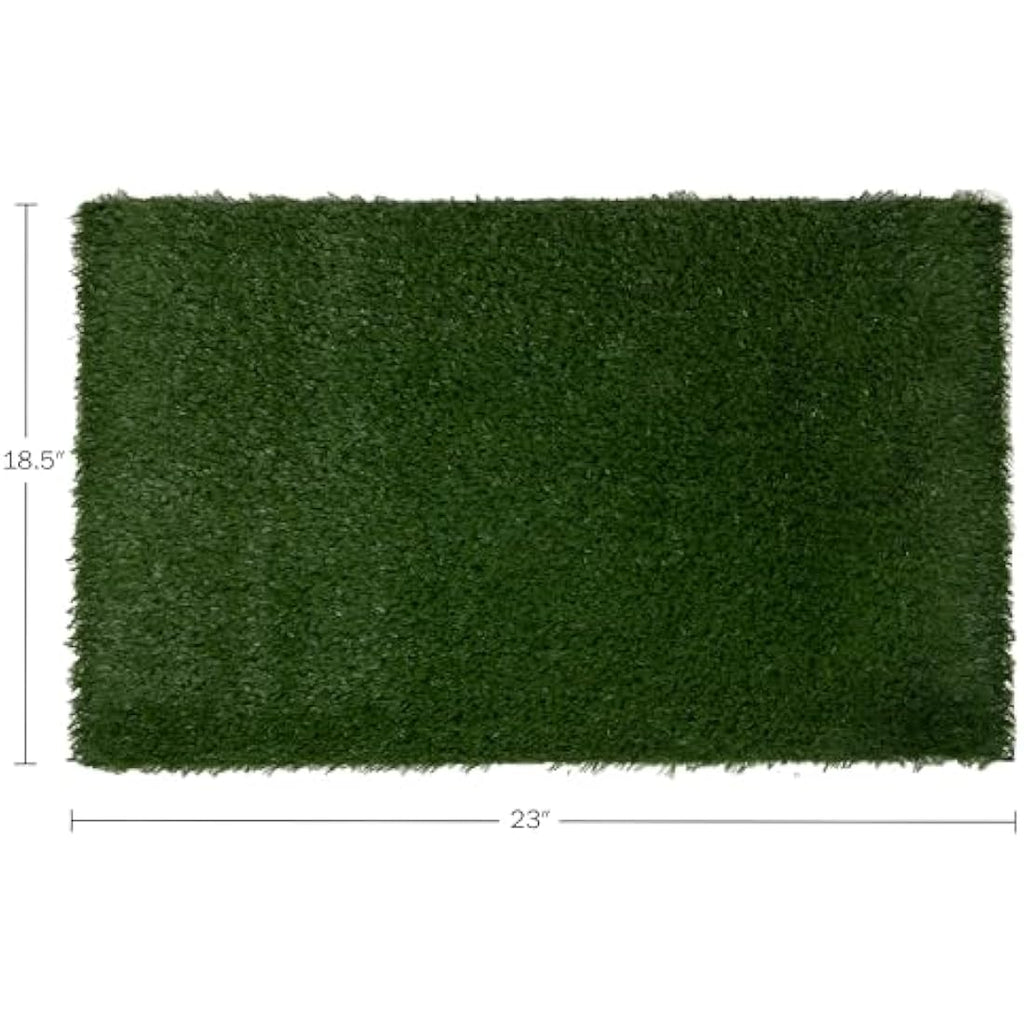 PETMAKER Reusable Artificial Grass Puppy Pee Pads - 3-Pack Green Mats