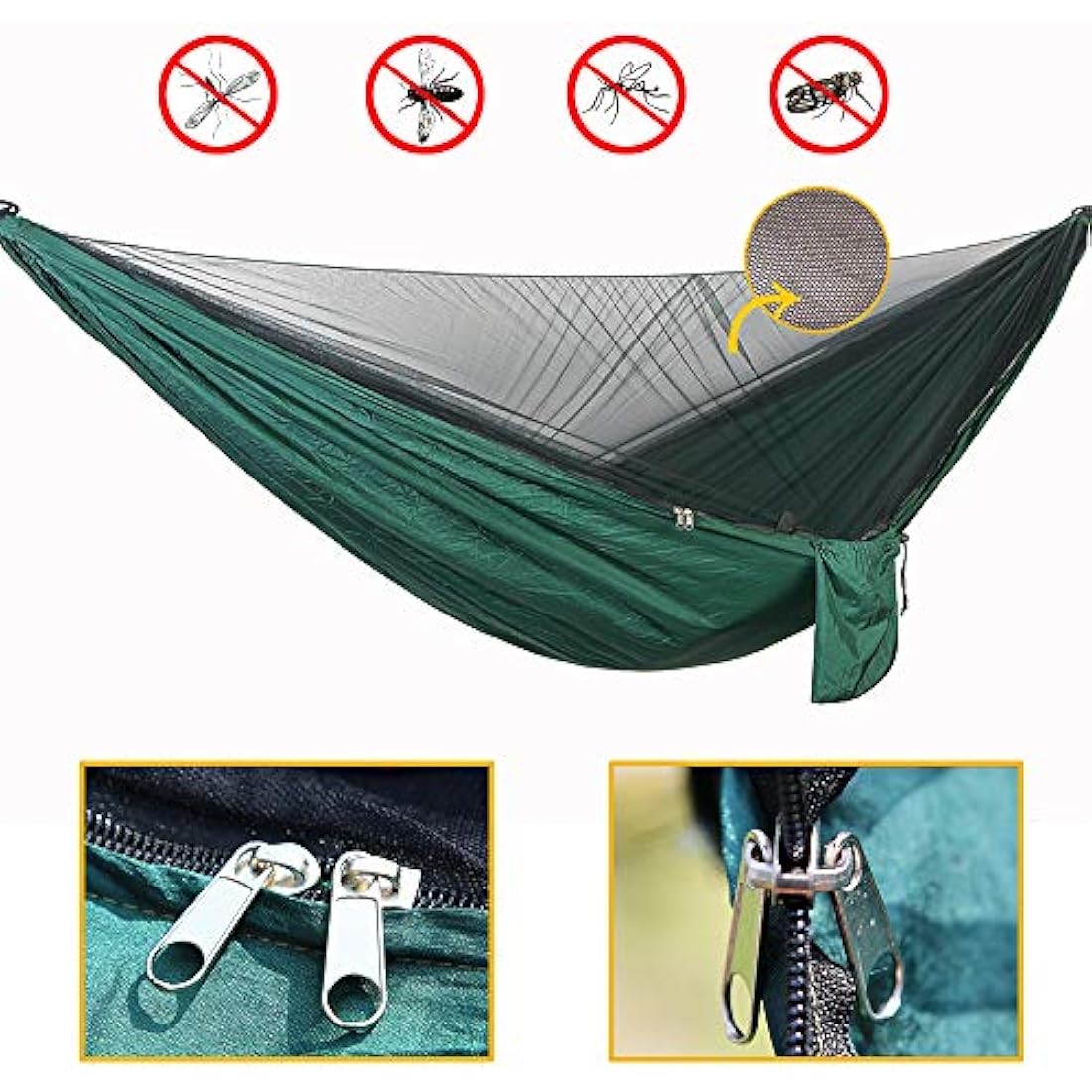YCD Portable Camping Hammock Set with Mosquito Net and Rain Fly