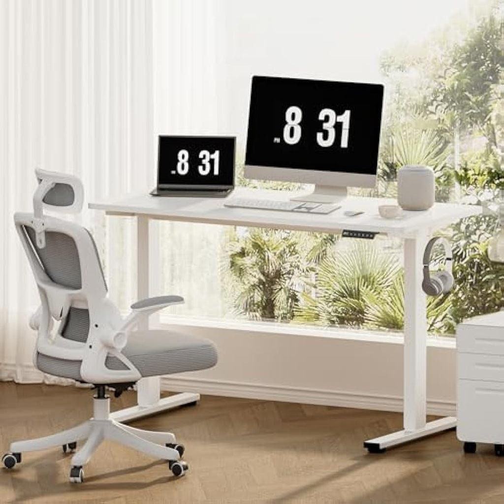 FlexiSpot E1 Plus Electric Standing Desk - 120x60cm Maple & White