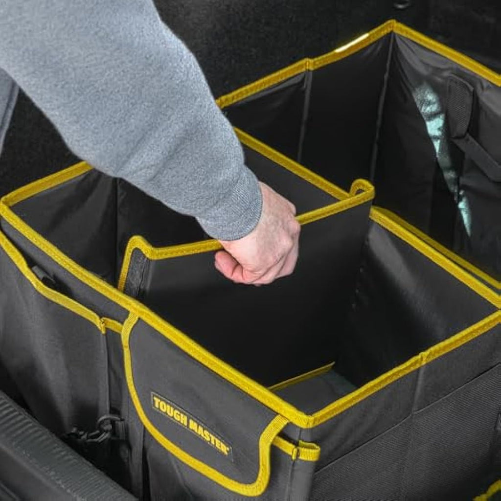 TOUGH MASTER Car Boot Organiser | Large Heavy Duty 600D Polyester Bag