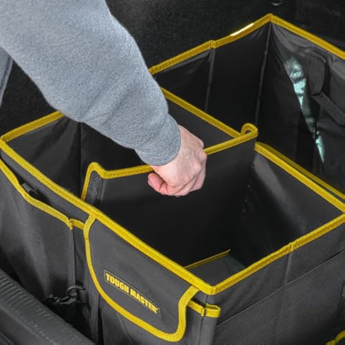 TOUGH MASTER Car Boot Organiser | Large Heavy Duty 600D Polyester Bag