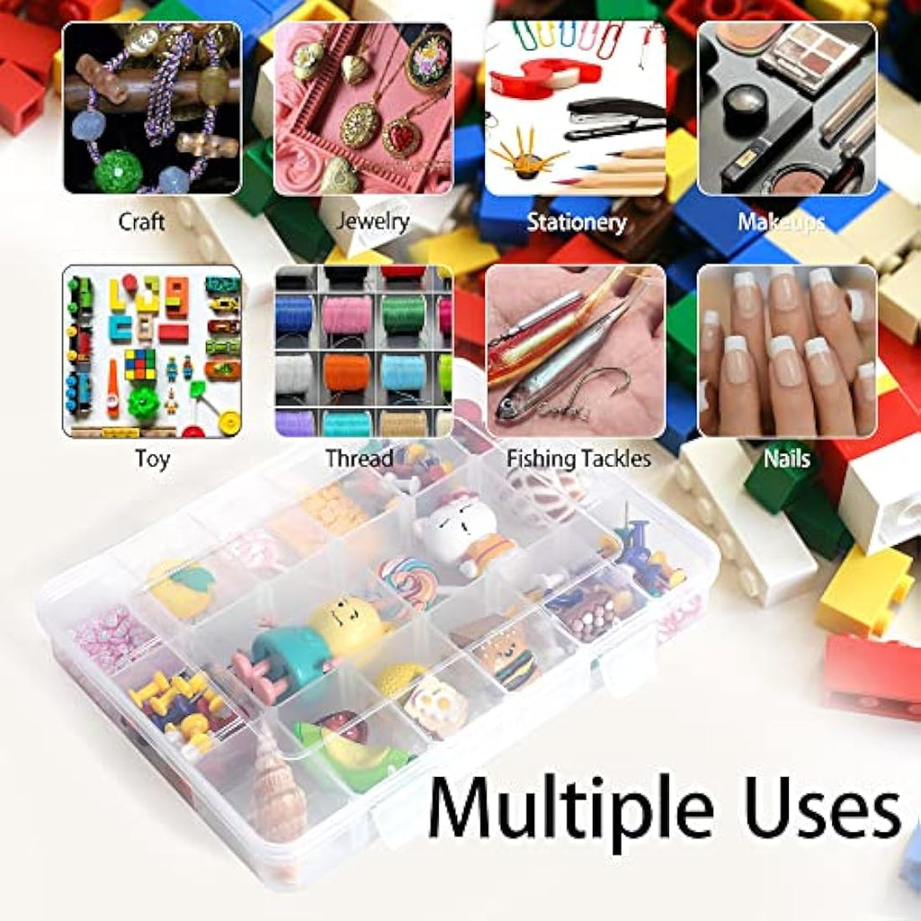 Snackle Box – 2 Pack Stackable Clear Plastic Snack Organizer