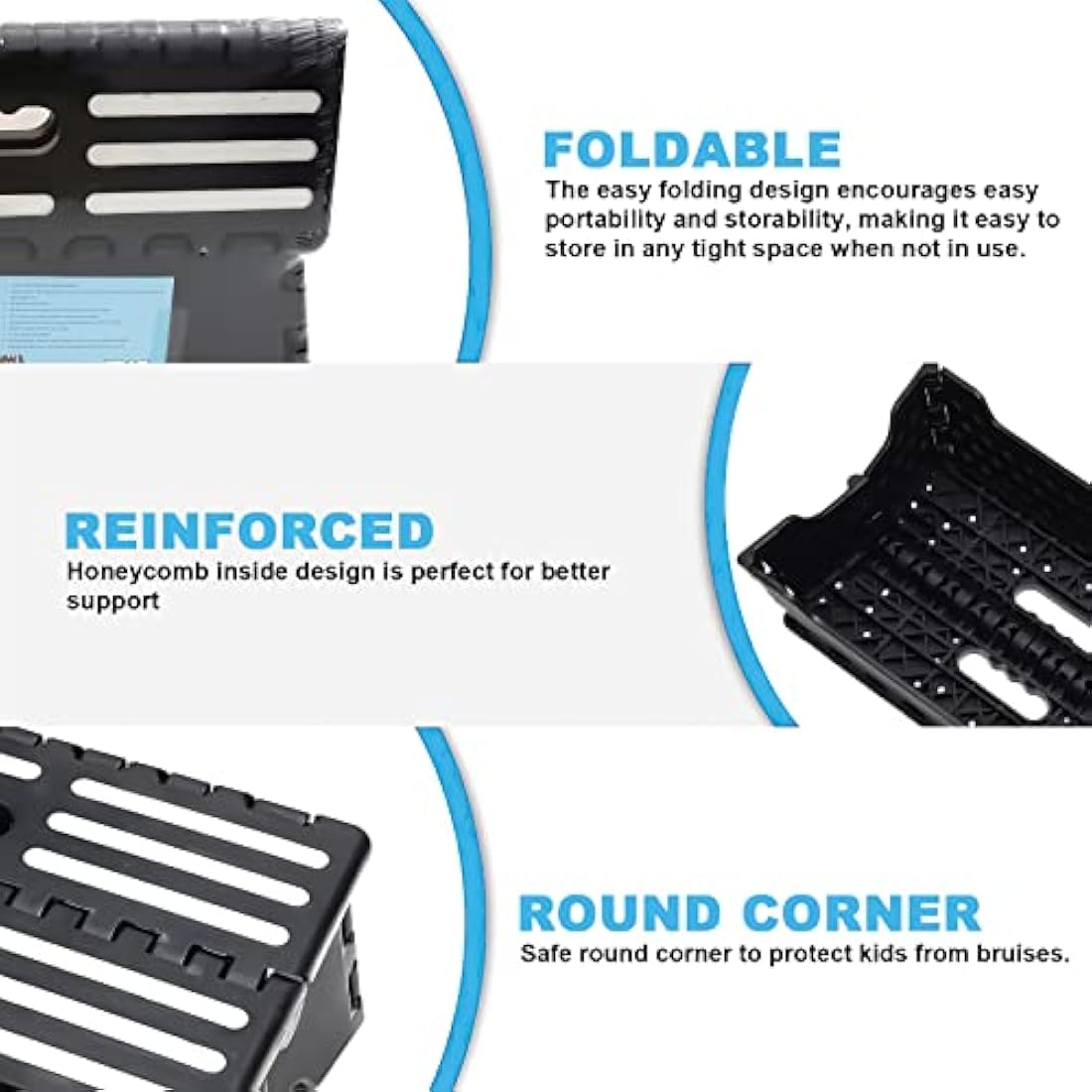 Folding Step Stool – 5 Inch Portable Stool for Kitchen & RV