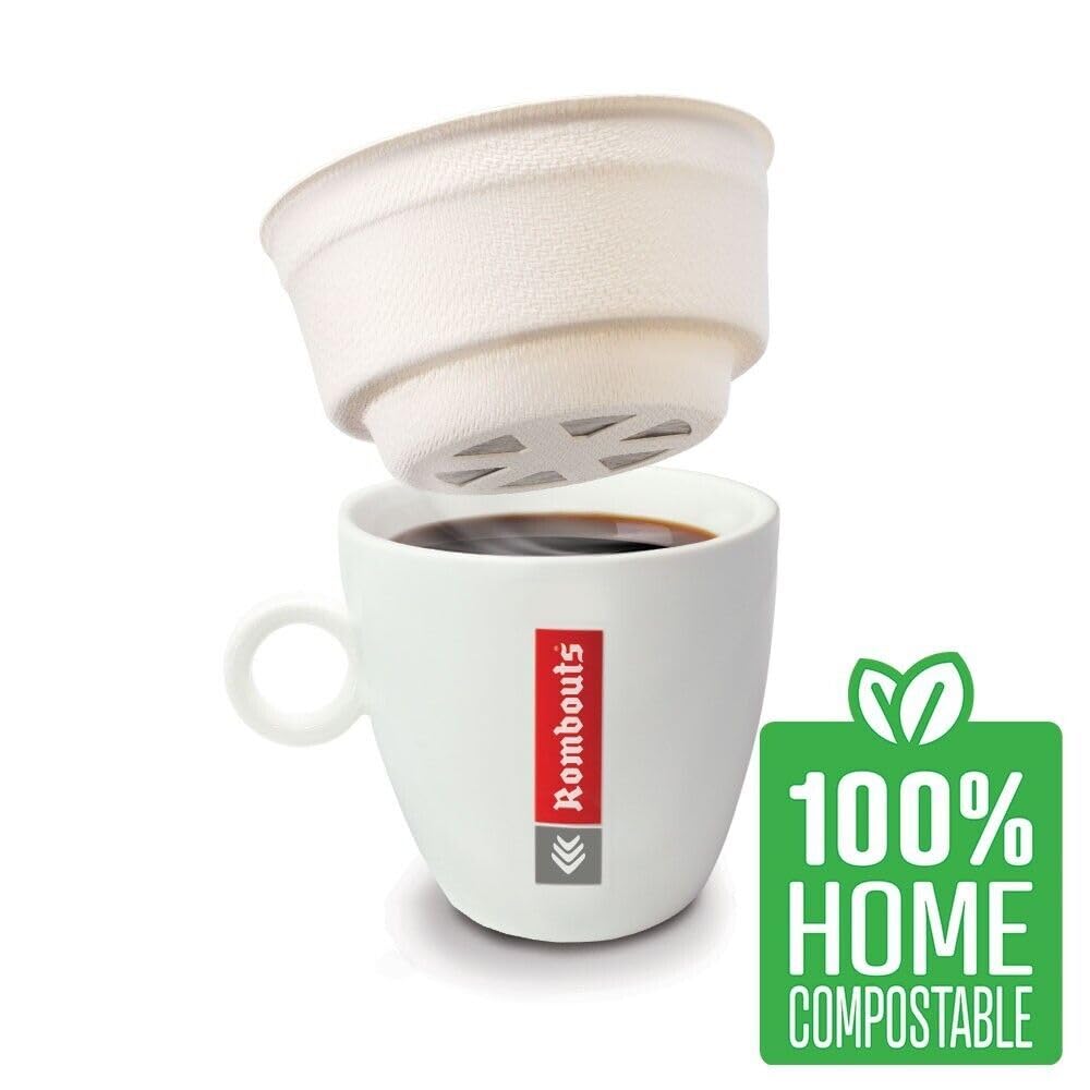 Rombouts Italian One Cup Coffee Filters - Single Serve Drip (8 Boxes)