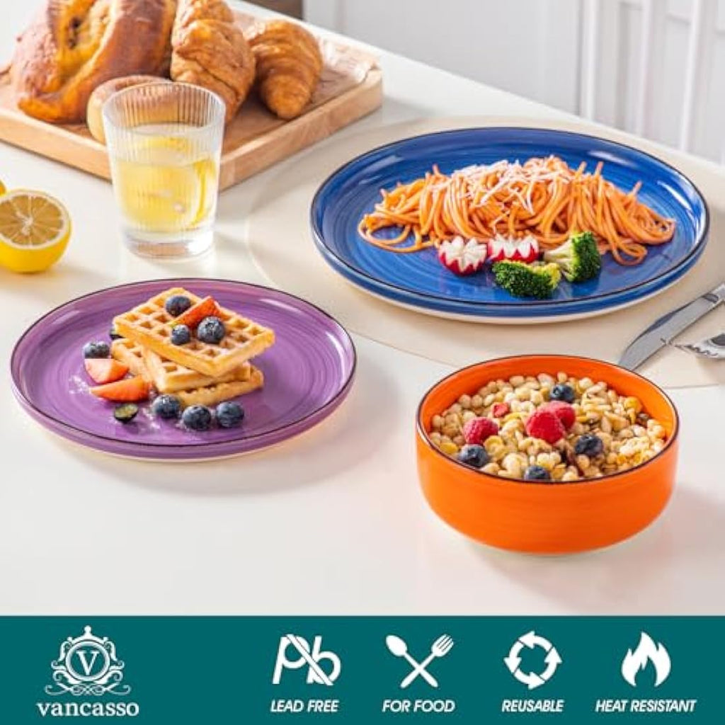 vancasso Bonita 18-Piece Dinner Set | Handpainted Stoneware for 6