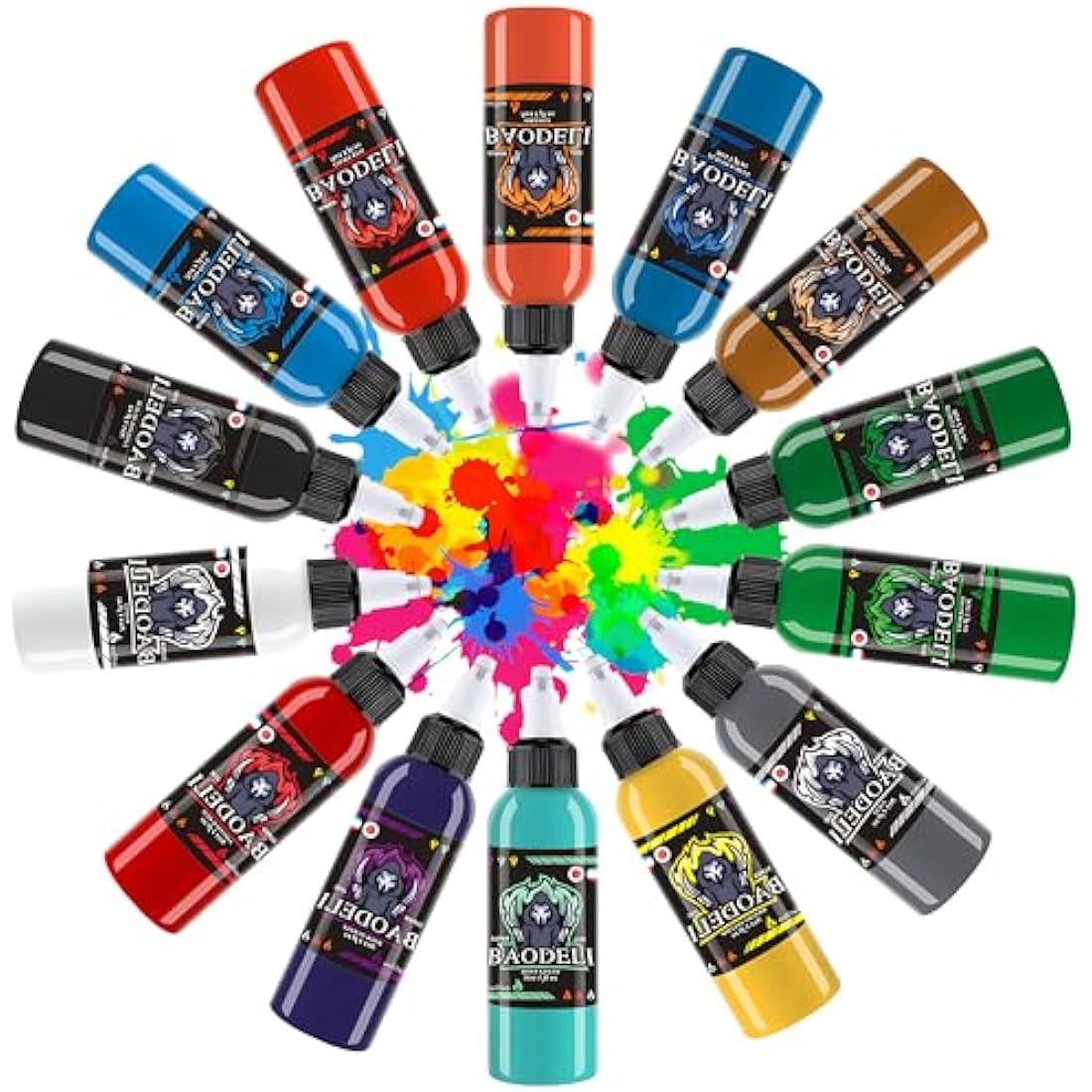 DLD Professional Tattoo Ink Kit | 14 Vivid Colors 30ml Vegan Pigments