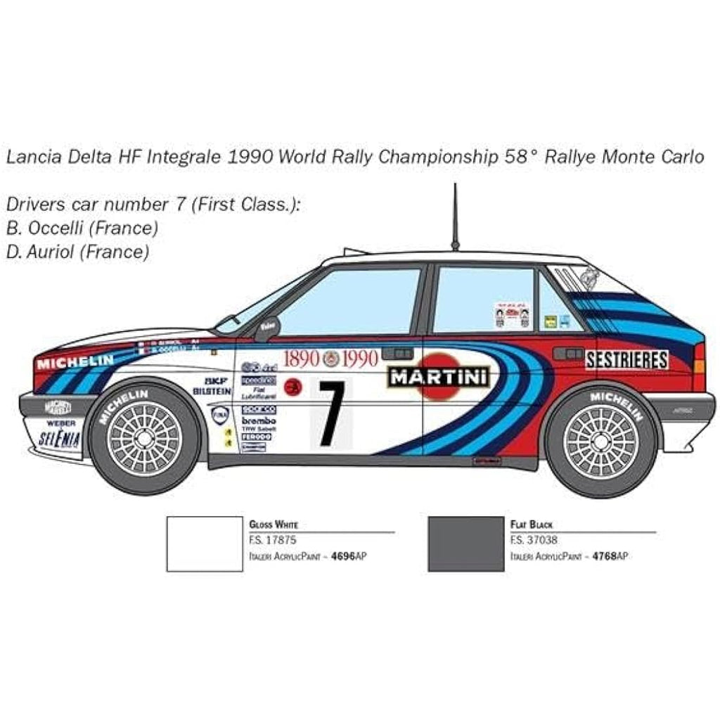 Italeri 1:24 Lancia HF Integrale Plastic Model Building Kit
