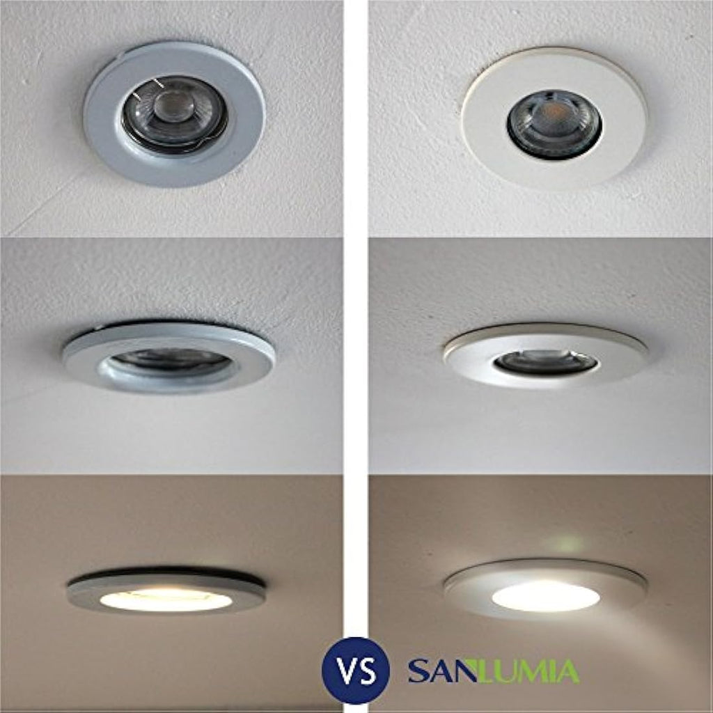 Sanlumia 10-Pack Fire Rated GU10 Recessed Downlights – Chrome Bezel