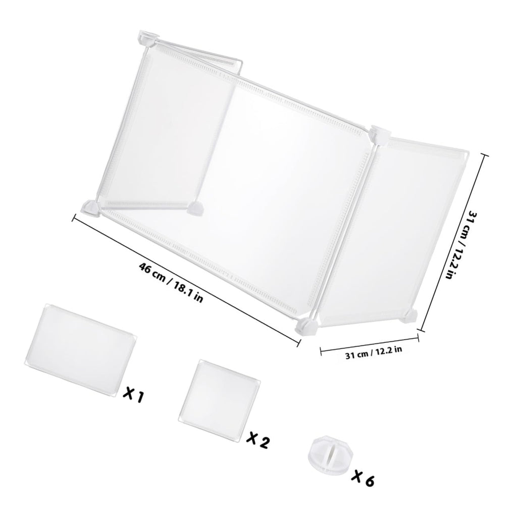GALPADA Clear Sneeze Guard Board Desktop Area Dividing Board for Desk Partition Portable Countertop Barrier with Stable Base for Office Cashier