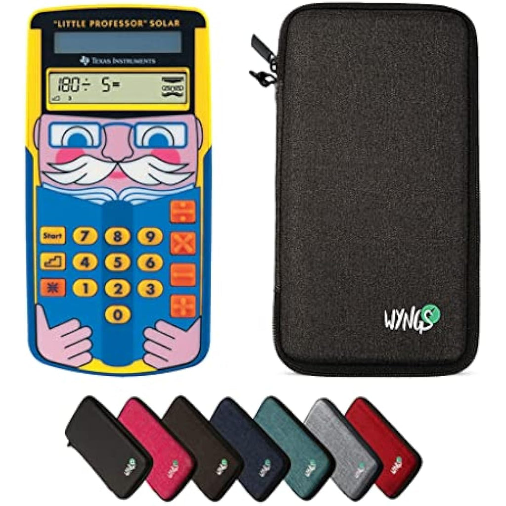TI-Little Professor Math Trainer with WYNGS Protective Case - Dark Gray