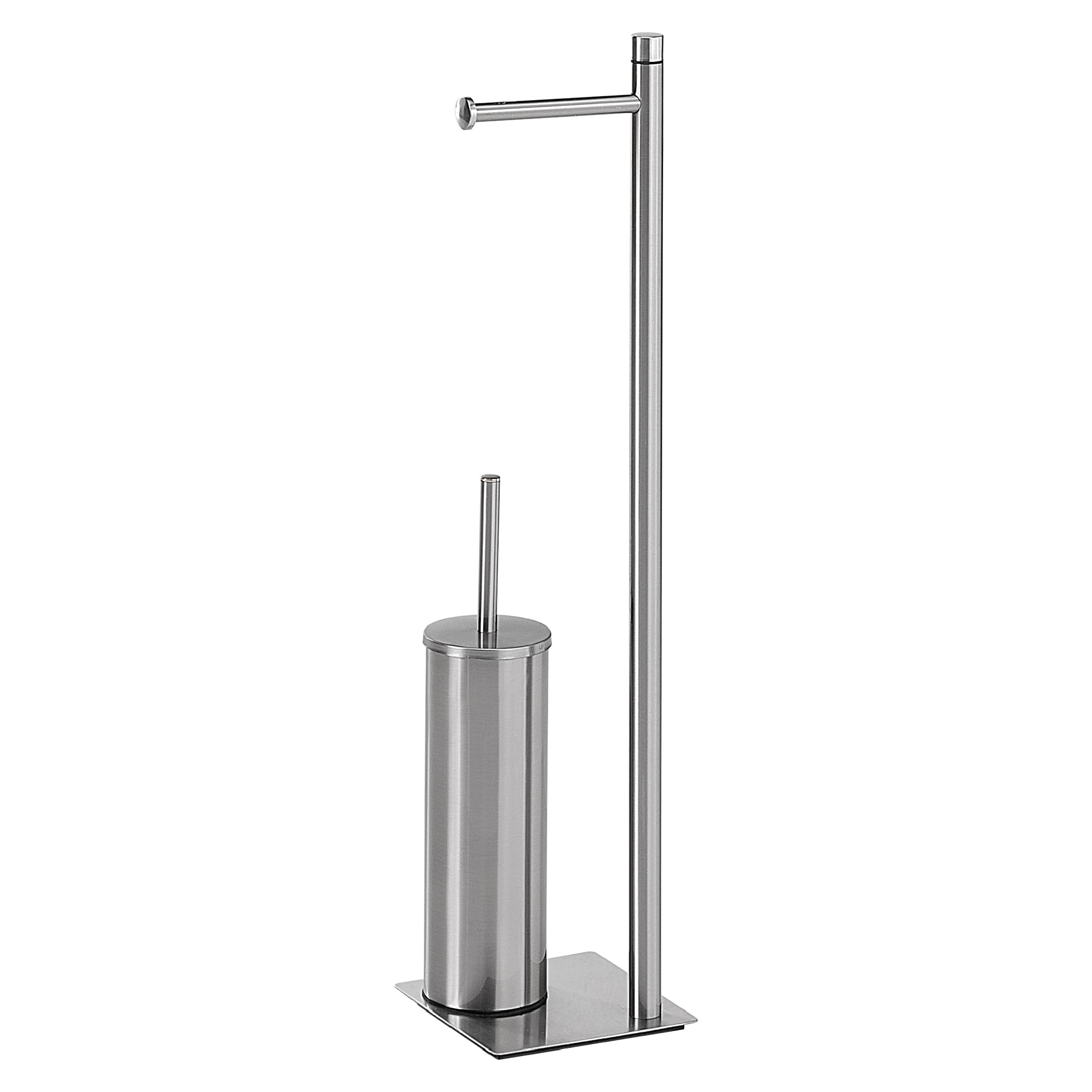 Gedy Seoul Toilet Brush and Roll Holder – Stainless Steel, 63cm