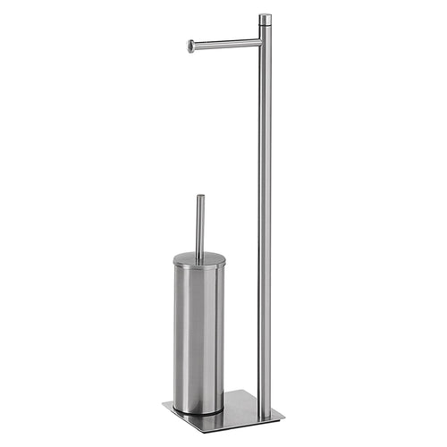 Gedy Seoul Toilet Brush and Roll Holder – Stainless Steel, 63cm