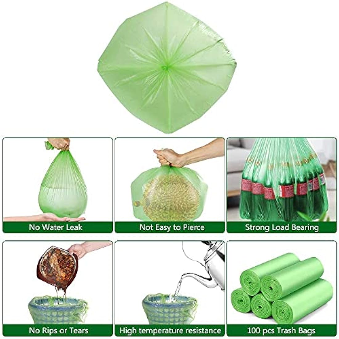 Jolof Store 20L Biodegradable Bin Liners | 100 Count Compostable Bags