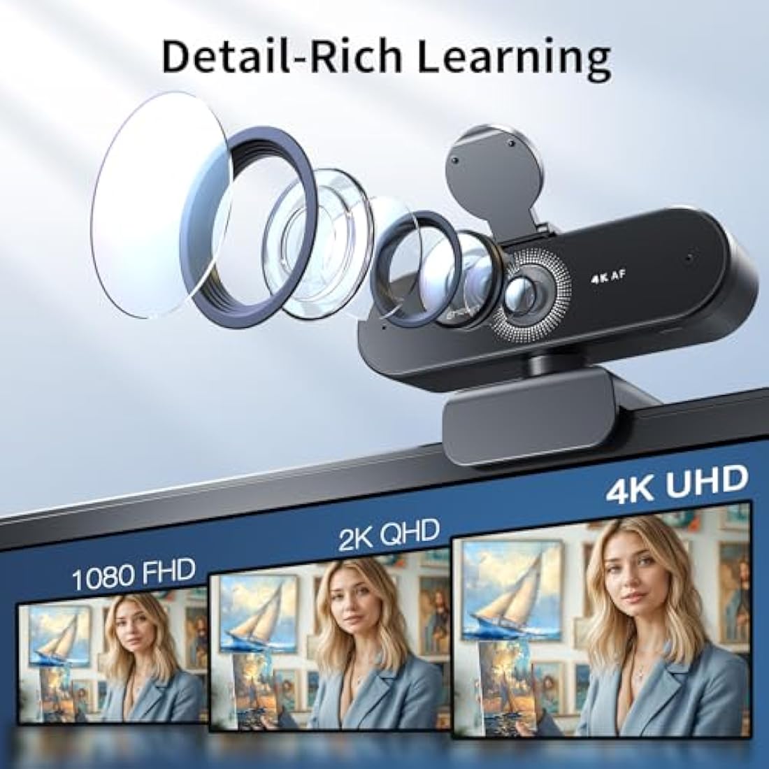EMEET NOVA 4K Webcam - Ultra HD Business Camera with PDAF Autofocus
