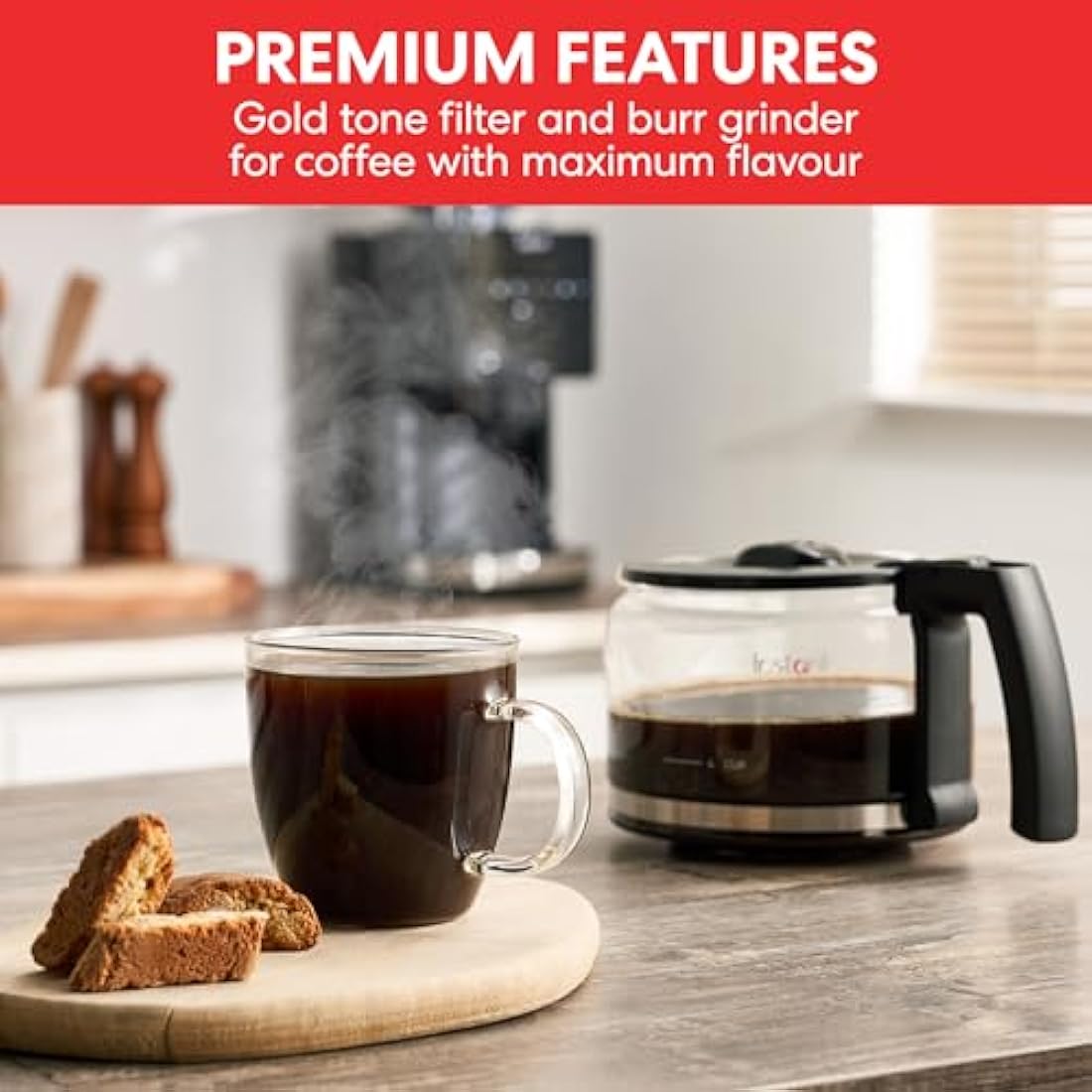 Bean to Cup Coffee Maker | Programmable Burr Grinder