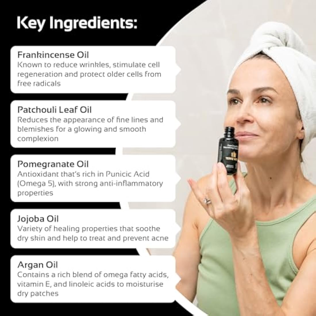 Terre Verdi FranChouliPom Organic Anti-Aging Face Serum & Oil - 30ml