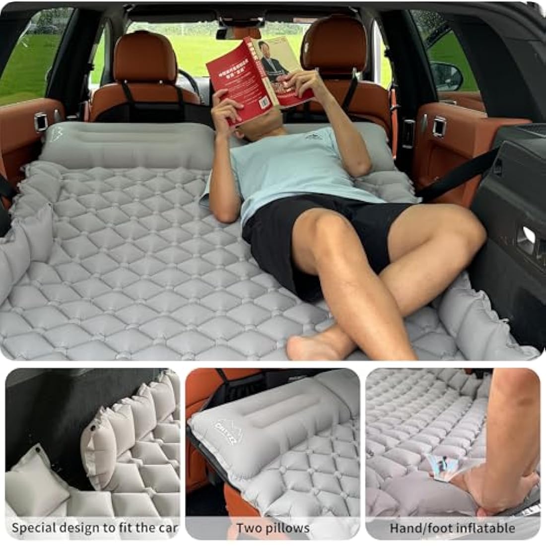 ONTYZZ SUV Car Inflatable Mattress – 2 Person Self Inflating Sleeping Mat