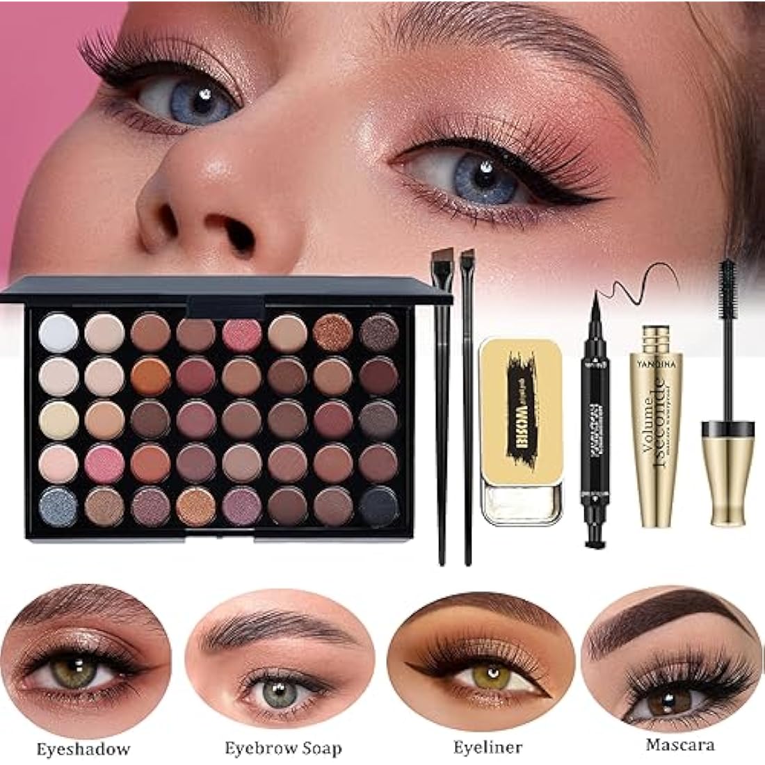 Jolof Store All-In-One Makeup Kit – 40 Color Eyeshadow & Cosmetic Set
