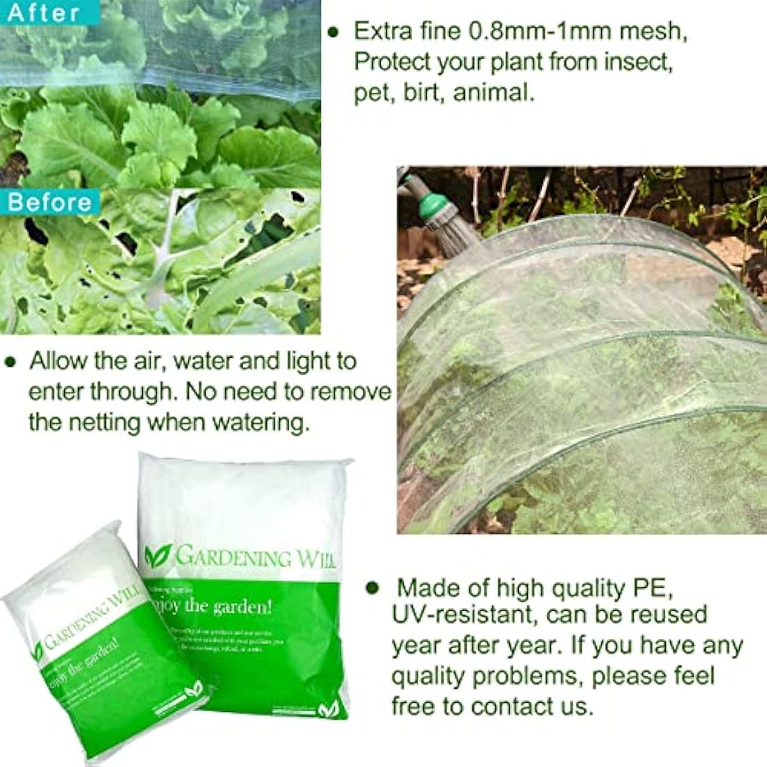 Jolof Store Garden Netting – 20x25ft Fine Mesh Insect & Bird Barrier