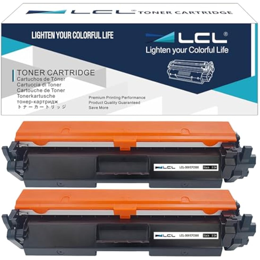 LCL Compatible 30X CF230X Black Toner Cartridge for HP LaserJet Pro | 2-Pack