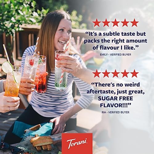 Torani Sugar Free Coconut Coffee Syrup - 4 x 750ml Vegan Drink Mixer Set