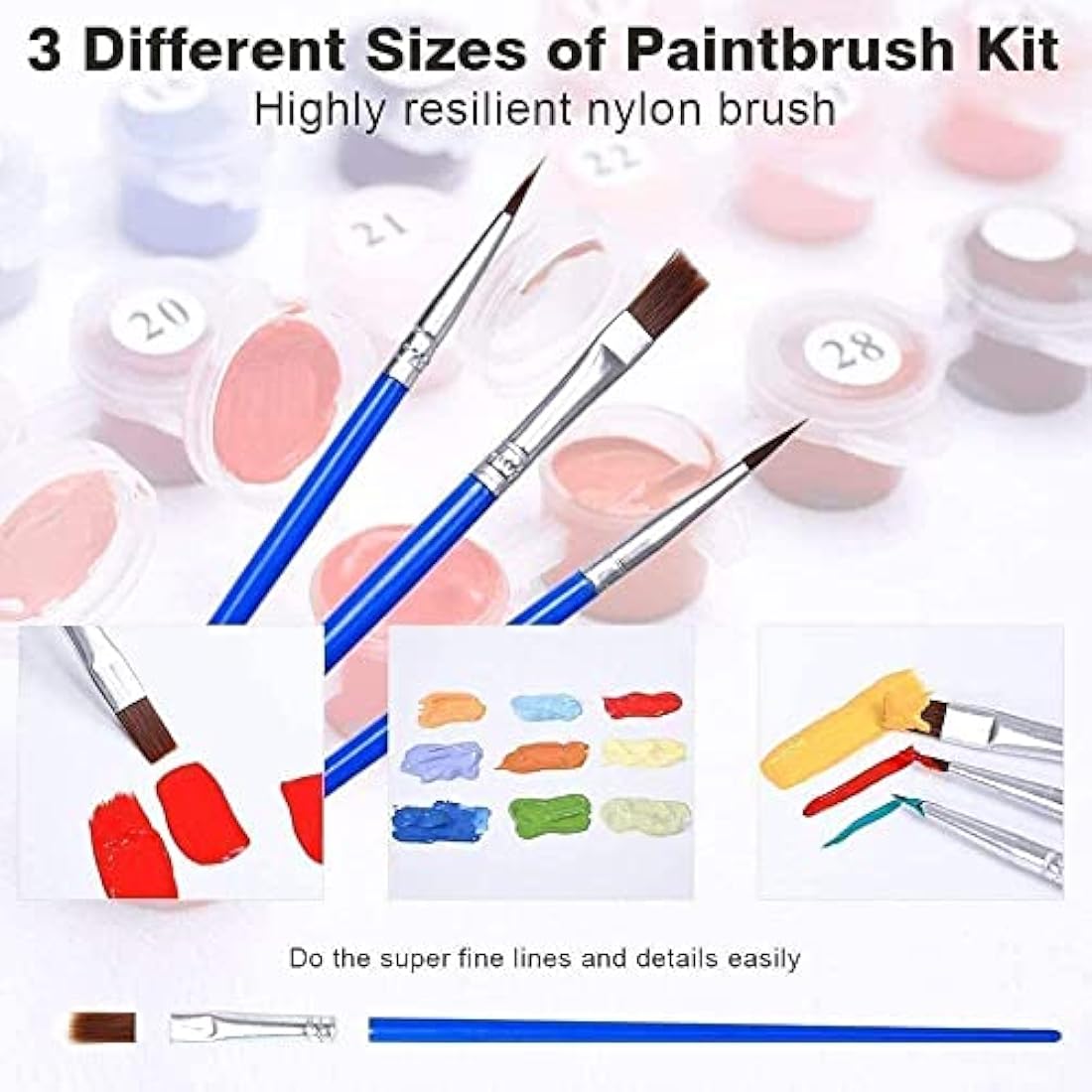 Sukoly Paint by Numbers for Adults – Santorini Landscape DIY Art Kit, 16x20