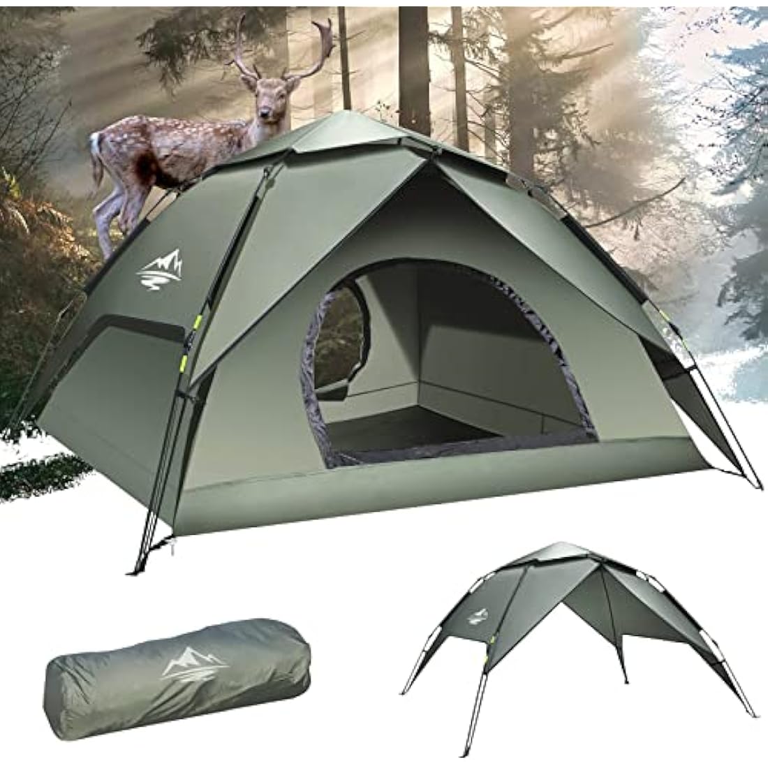 Mimajor Pop Up Camping Tent | 2-3 Person Waterproof Instant Dome Tent