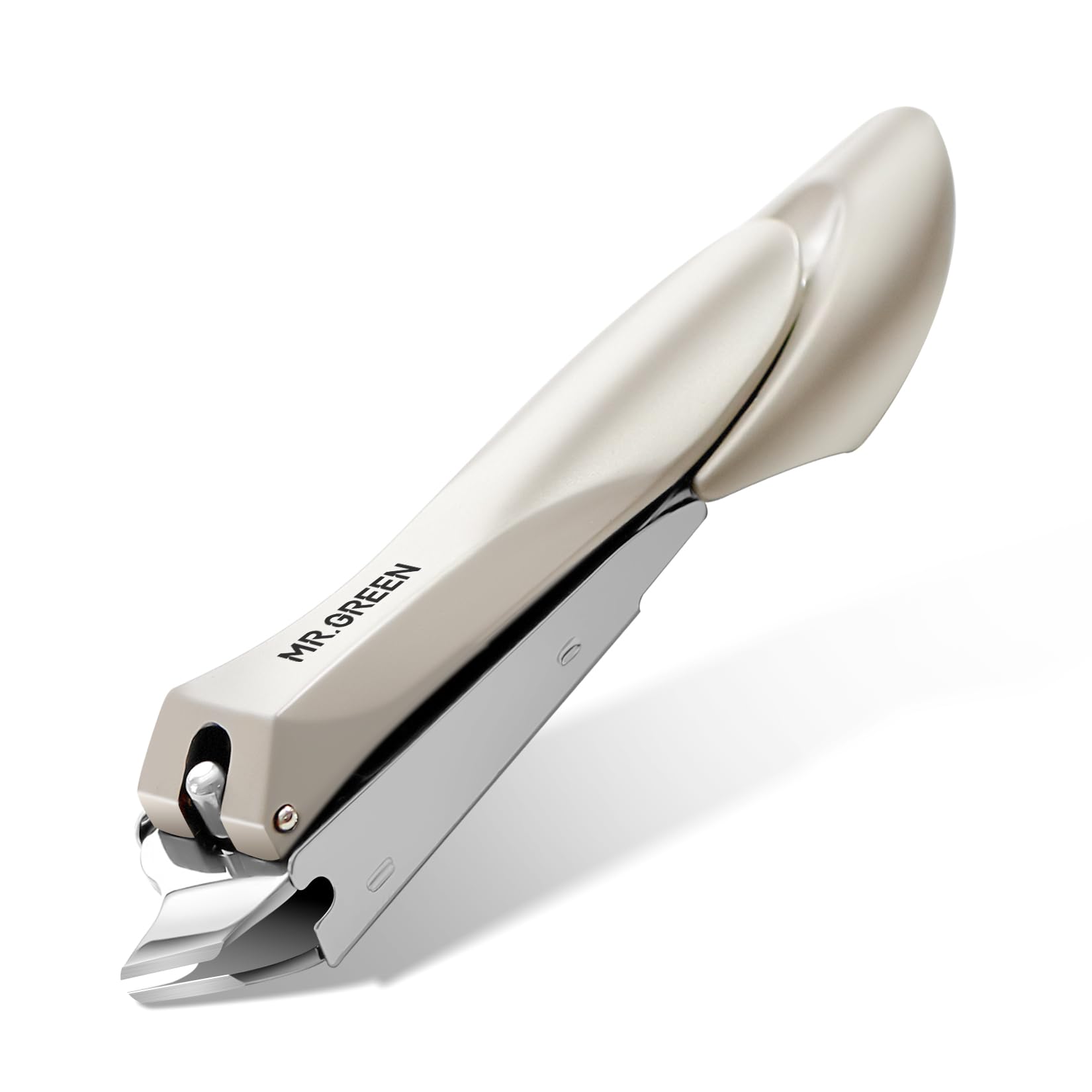 MR.GREEN Slanted Edge Nail Clippers | Anti-Splash Stainless Steel Trimmer