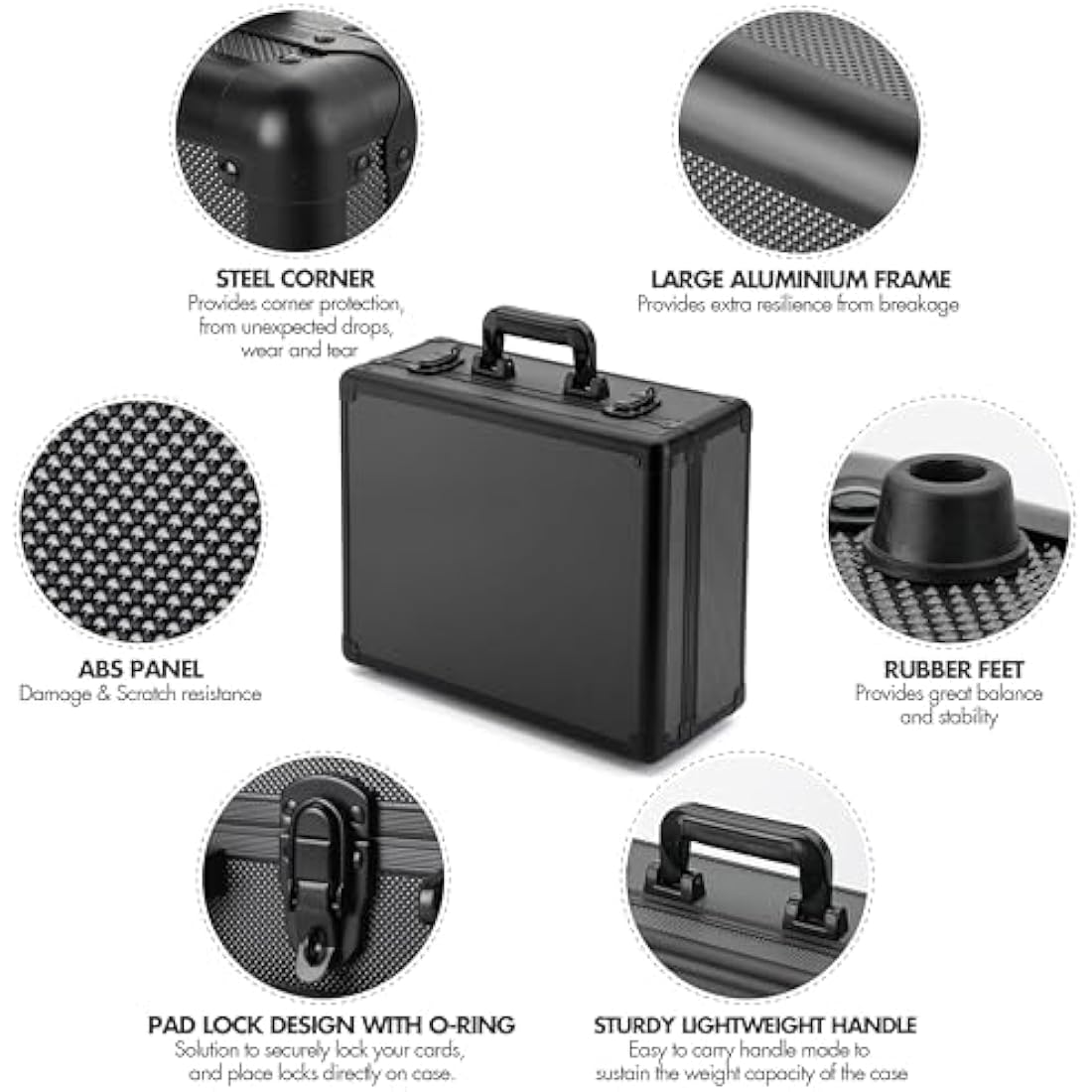 FunGuys Aluminum Trading Card Storage Box - Fits 600+ Toploaders