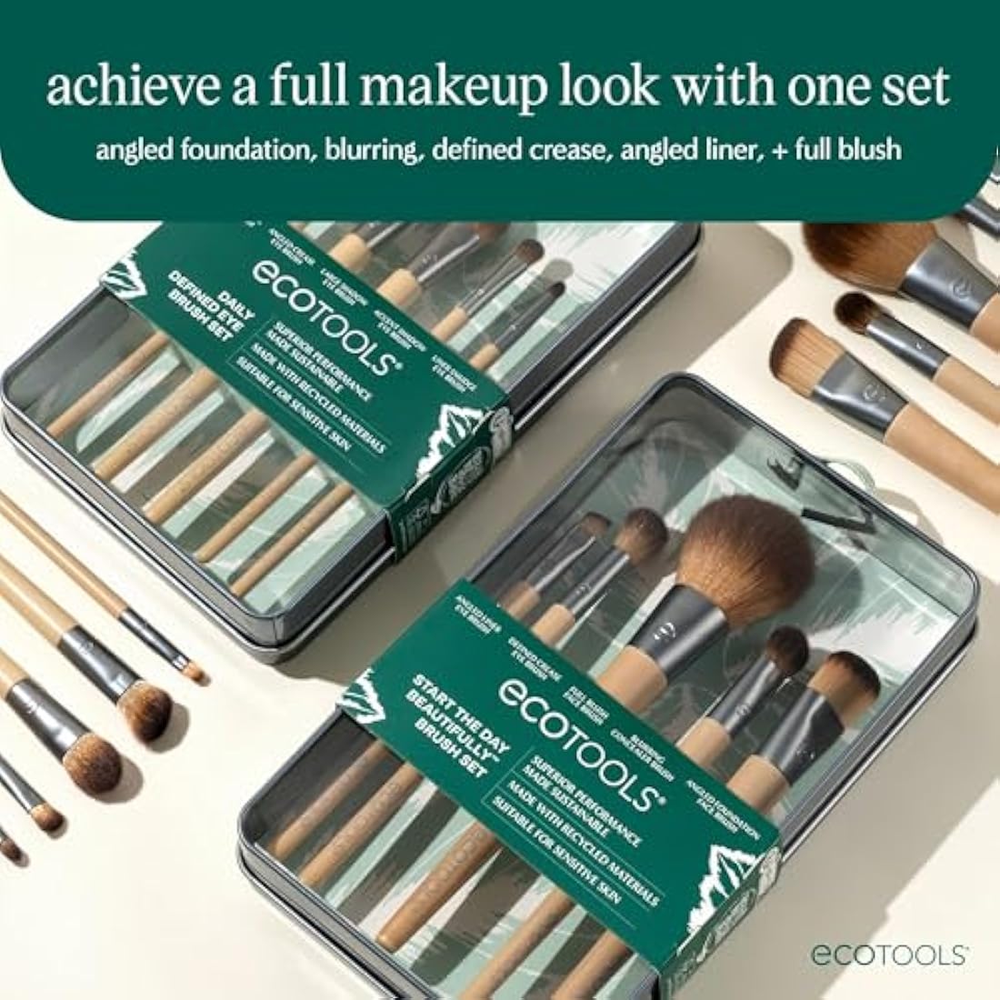 EcoTools 6-Piece Makeup Brush Set – Vegan & Eco-Friendly Bamboo