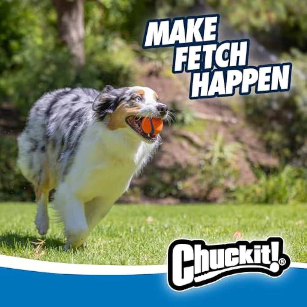 ChuckIt! Fetch Medley Dog Balls – Durable Rubber 3-Pack, Medium