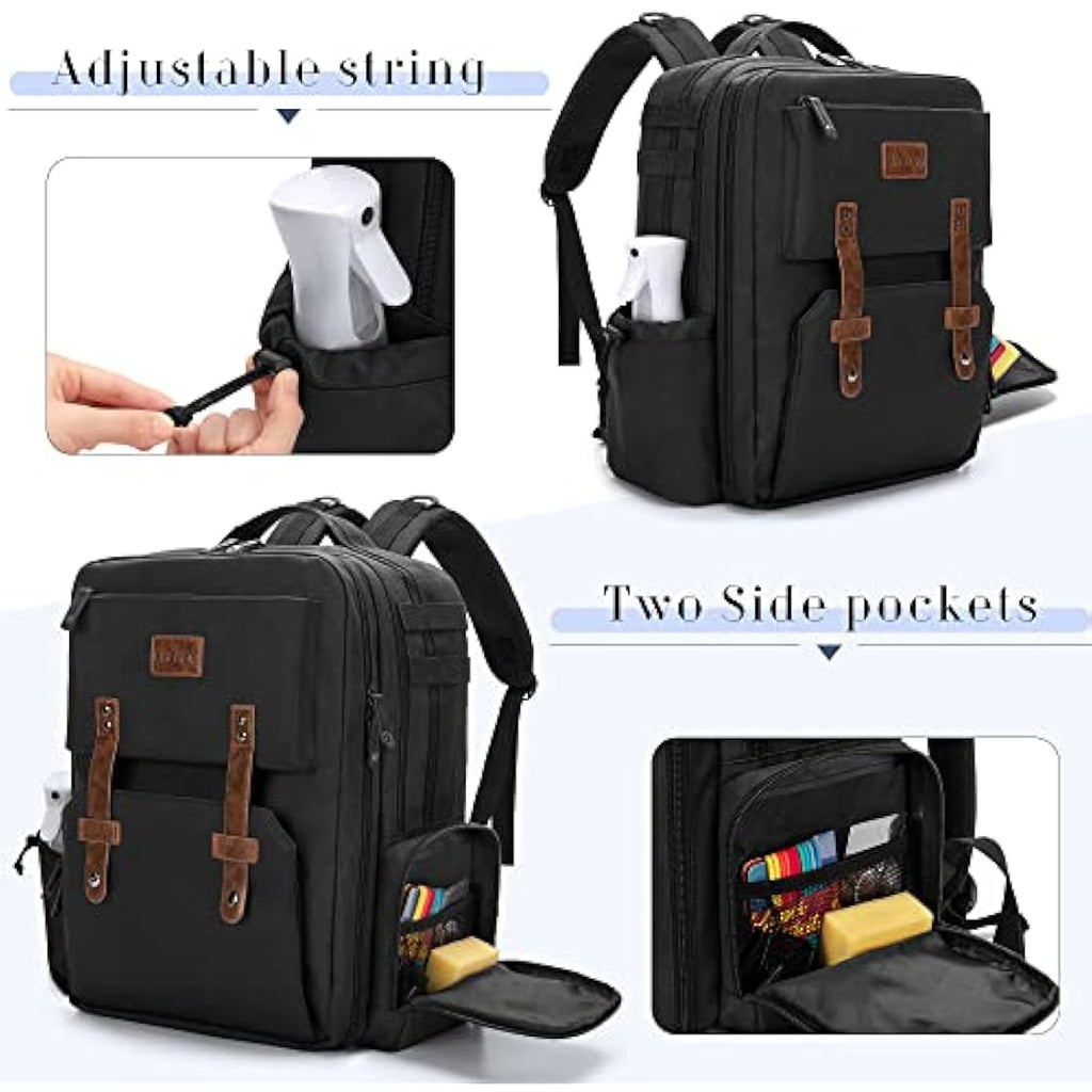 BAFASO Barber Backpack - Professional Hair Tool Travel Bag, Black