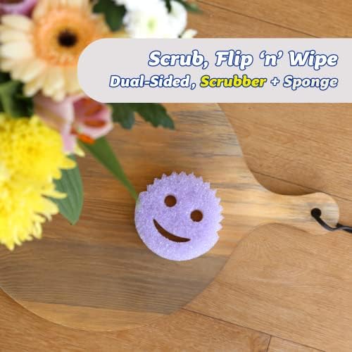 Scrub Daddy Scrub Mommy Dual Sided Non-Scratch Sponges, Violet Twin Pack
