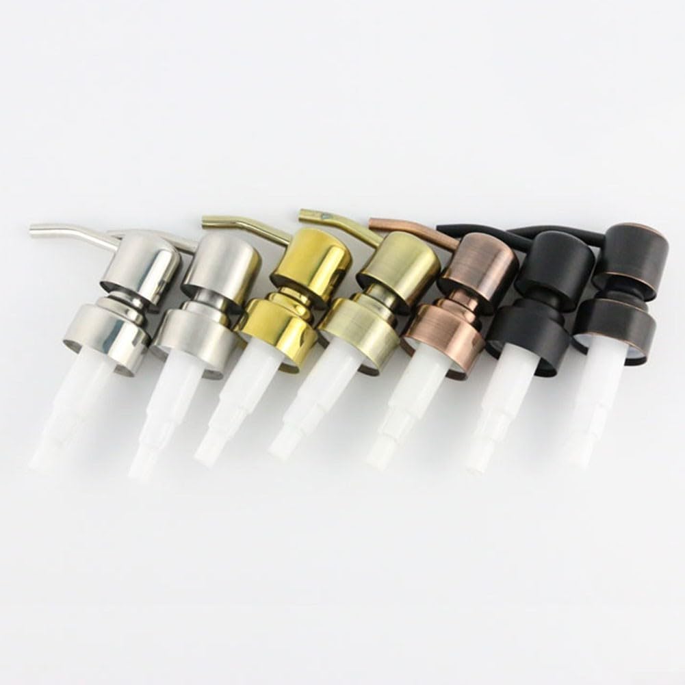 CulinaBlend Stainless Steel Lotion Soap Dispenser Pump Head 28/400 Thread Push Type Replacement Spare Bathroom Gadget Bronze