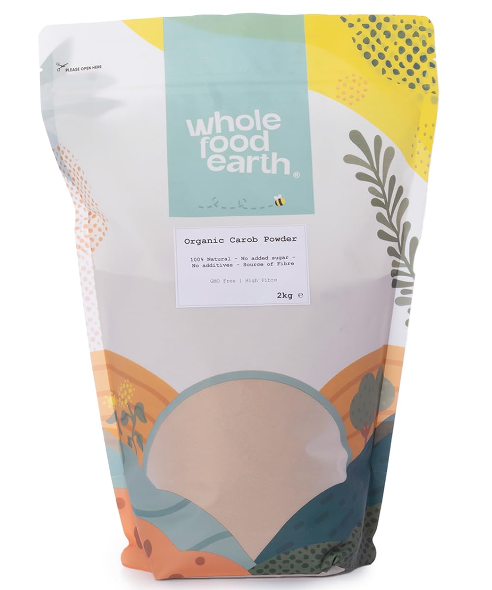 Wholefood Earth Organic Carob Powder – 2kg Vegan Cocoa Substitute