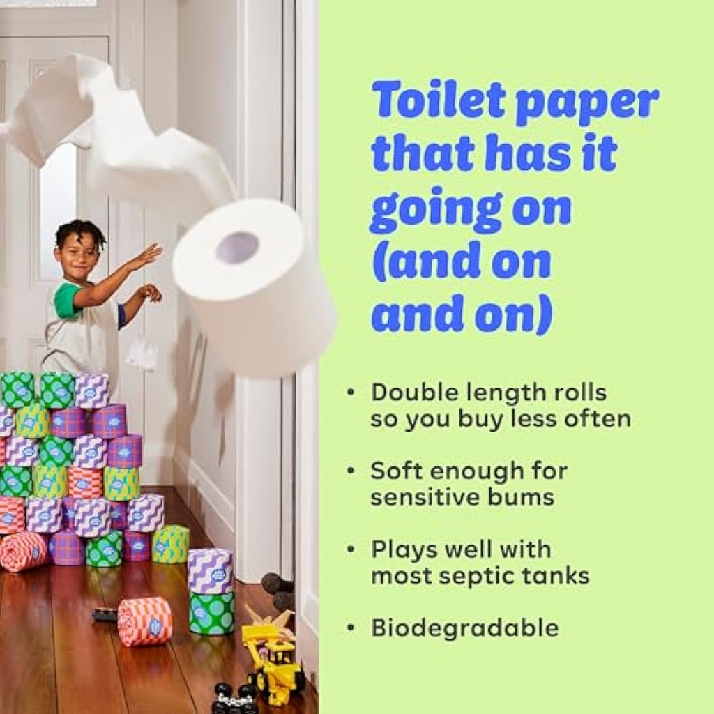 Who Gives A Crap 100% Recycled Toilet Paper | 3-Ply 400 Sheets | 24 Pack
