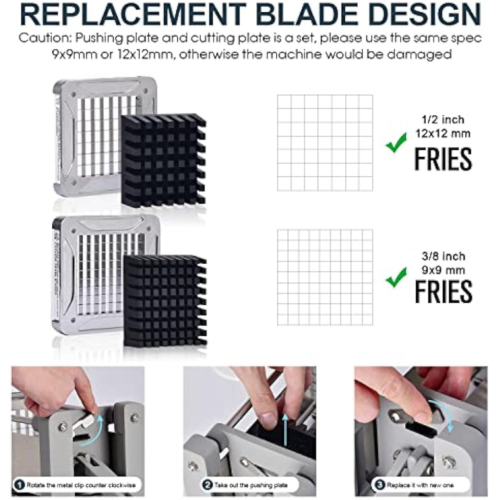 Sopito Stainless Steel French Fry Cutter | Professional Potato Chipper