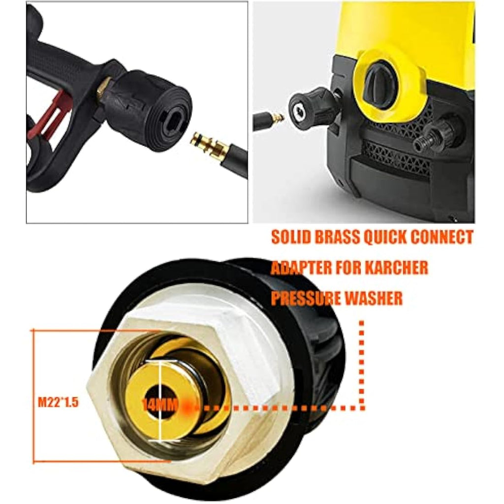 OHAYORI 15M High Pressure Washer Hose for Karcher K2-K7 | M22 Connector