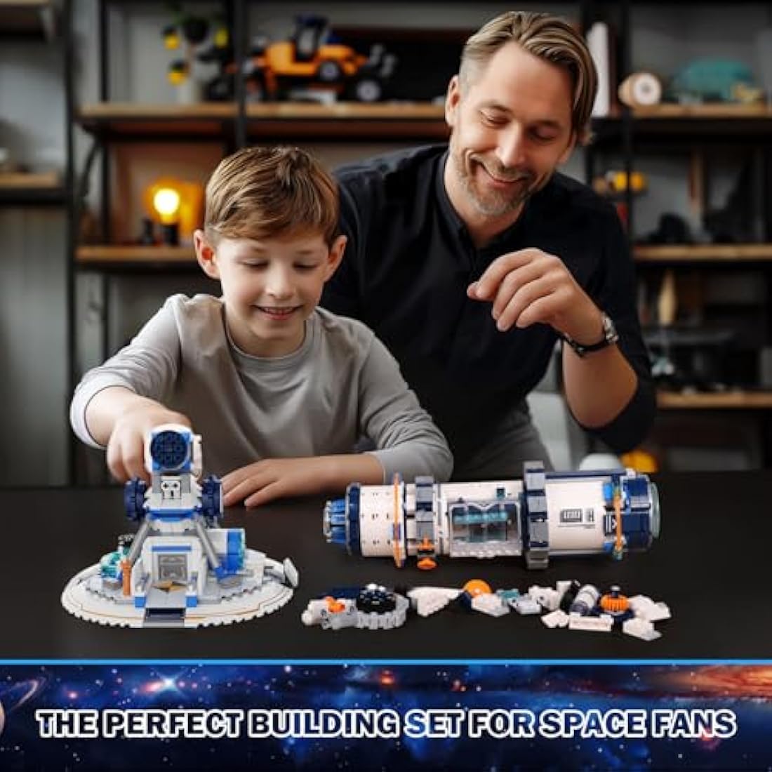 JMBricklayer Space Telescope Building Set with Lights - 995PCS Model Kit