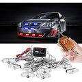 8-in-1 LED Emergency Strobe Lights for Trucks - Red & Blue