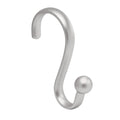 iDesign Axis Rust-Resistant Steel Shower Curtain Hooks, Silver - 12 Pack