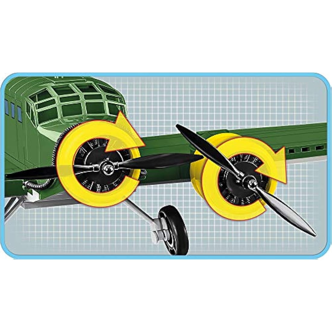 COBI 5710 Junkers JU 52/3M Building Blocks – 548 Piece Aircraft Model