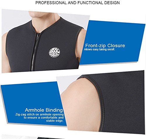 PAWHITS 3mm Neoprene Wetsuit Top | Sleeveless Thermal Swim Vest