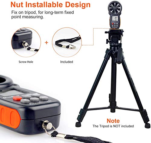 BTMETER BT-100 Digital Anemometer - Handheld Wind Speed Meter for HVAC