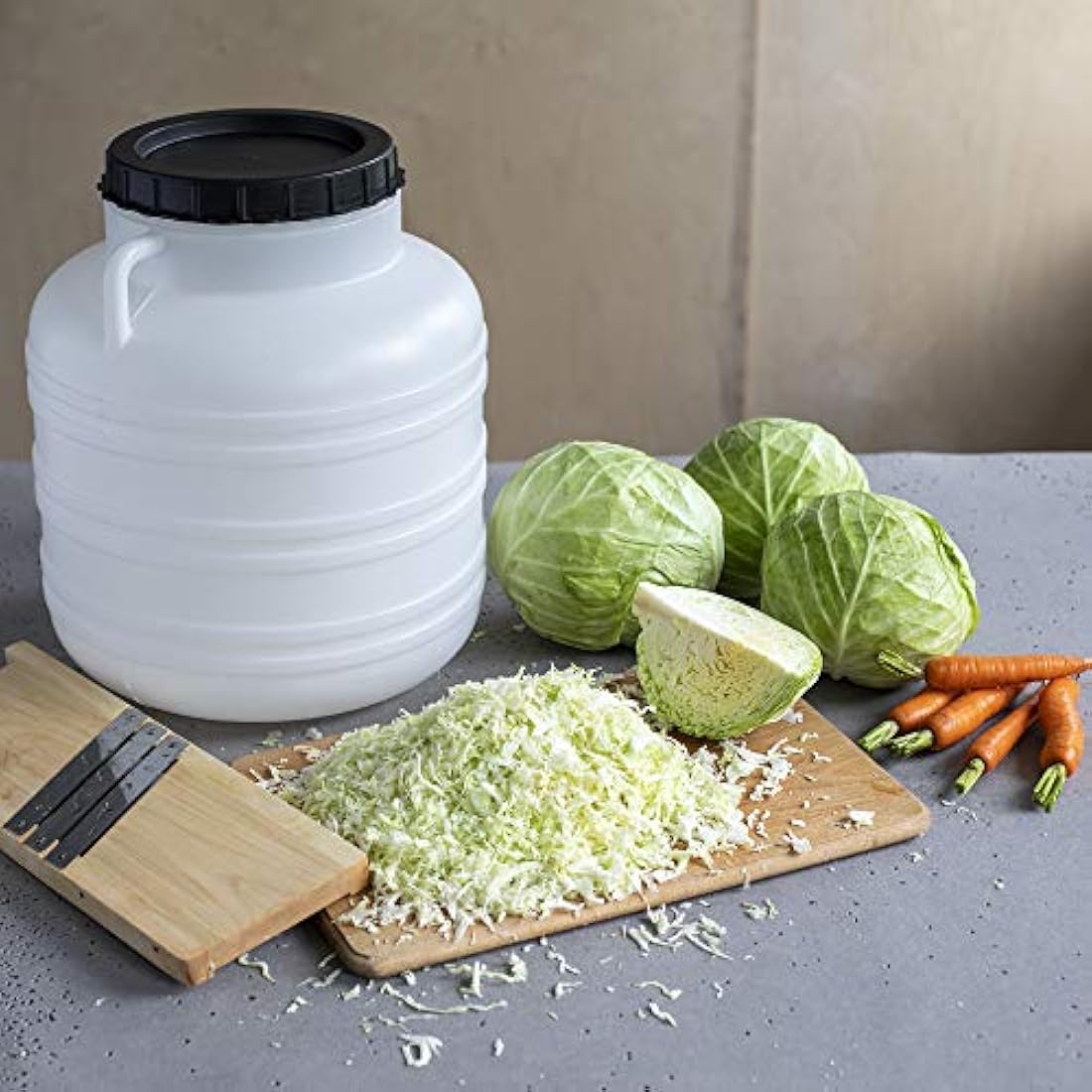 Browin 30L Wide-Neck Fermentation Barrel – White Food Grade Bucket