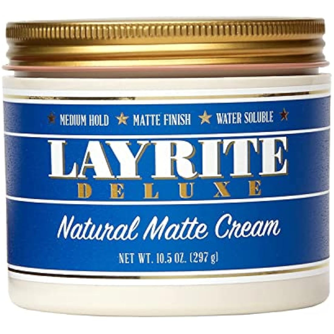Layrite Natural Matte Cream – Medium Hold Hair Styling Cream (297g)