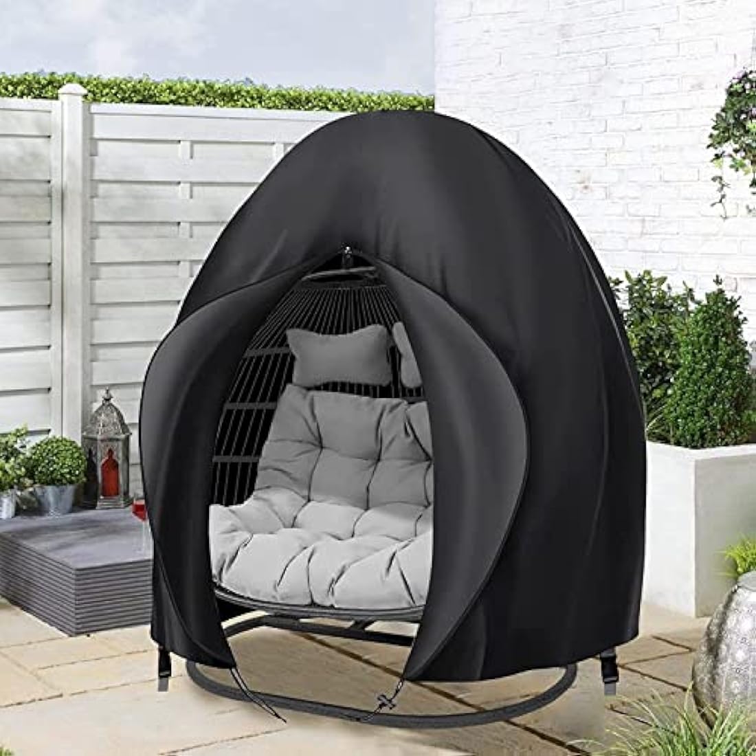 Double Egg Chair Cover | 420D Waterproof Oxford Fabric – 91x79"