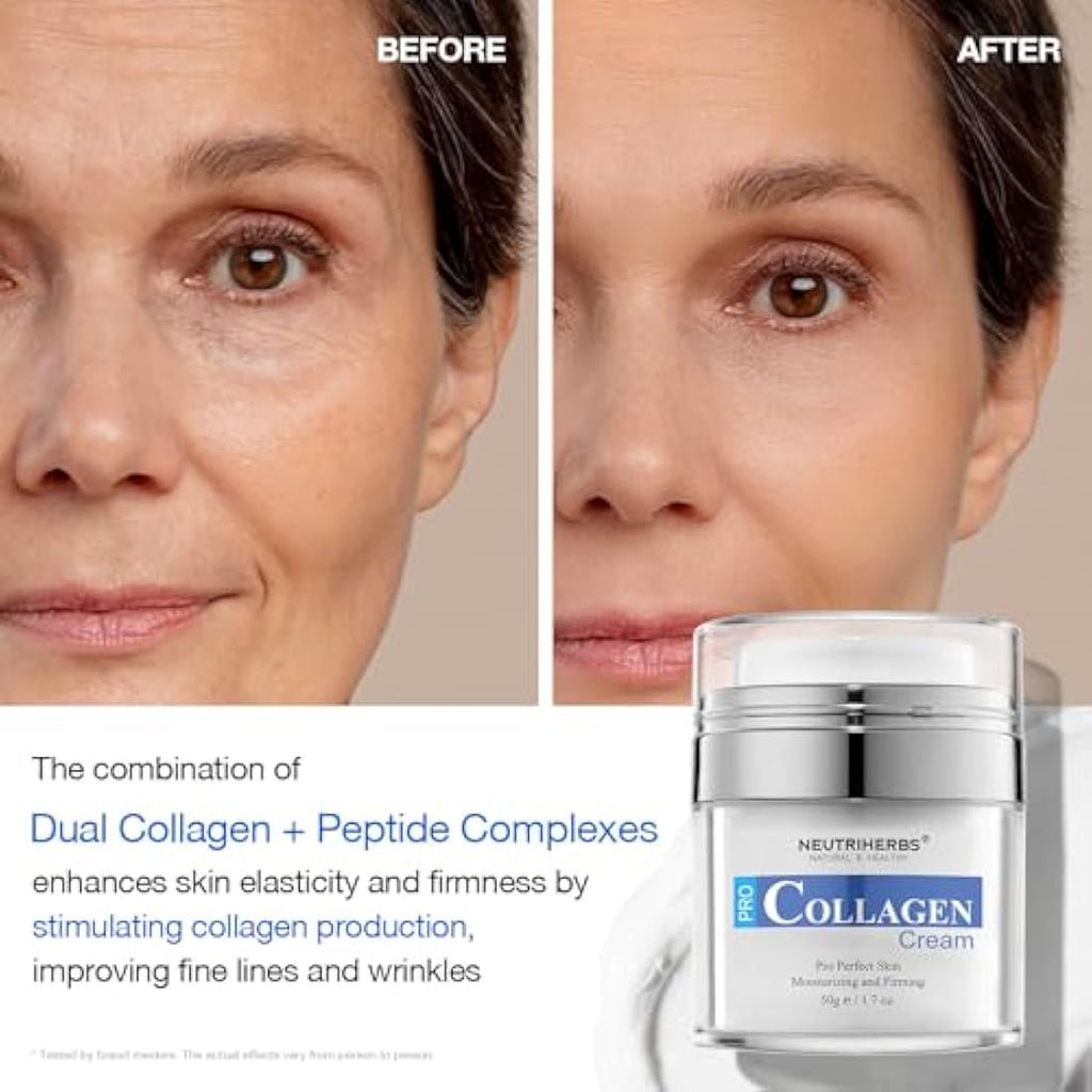 Neutriherbs Pro Collagen Face Cream | Anti-Aging Peptide Moisturizer 1.7oz