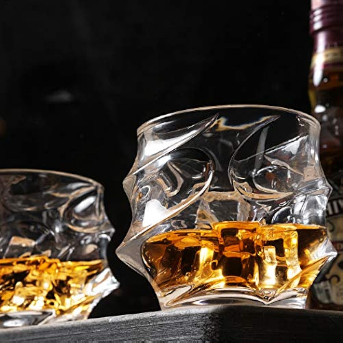 KANARS Lead-Free Crystal Whiskey Glasses – 4-Piece Set for Bourbon