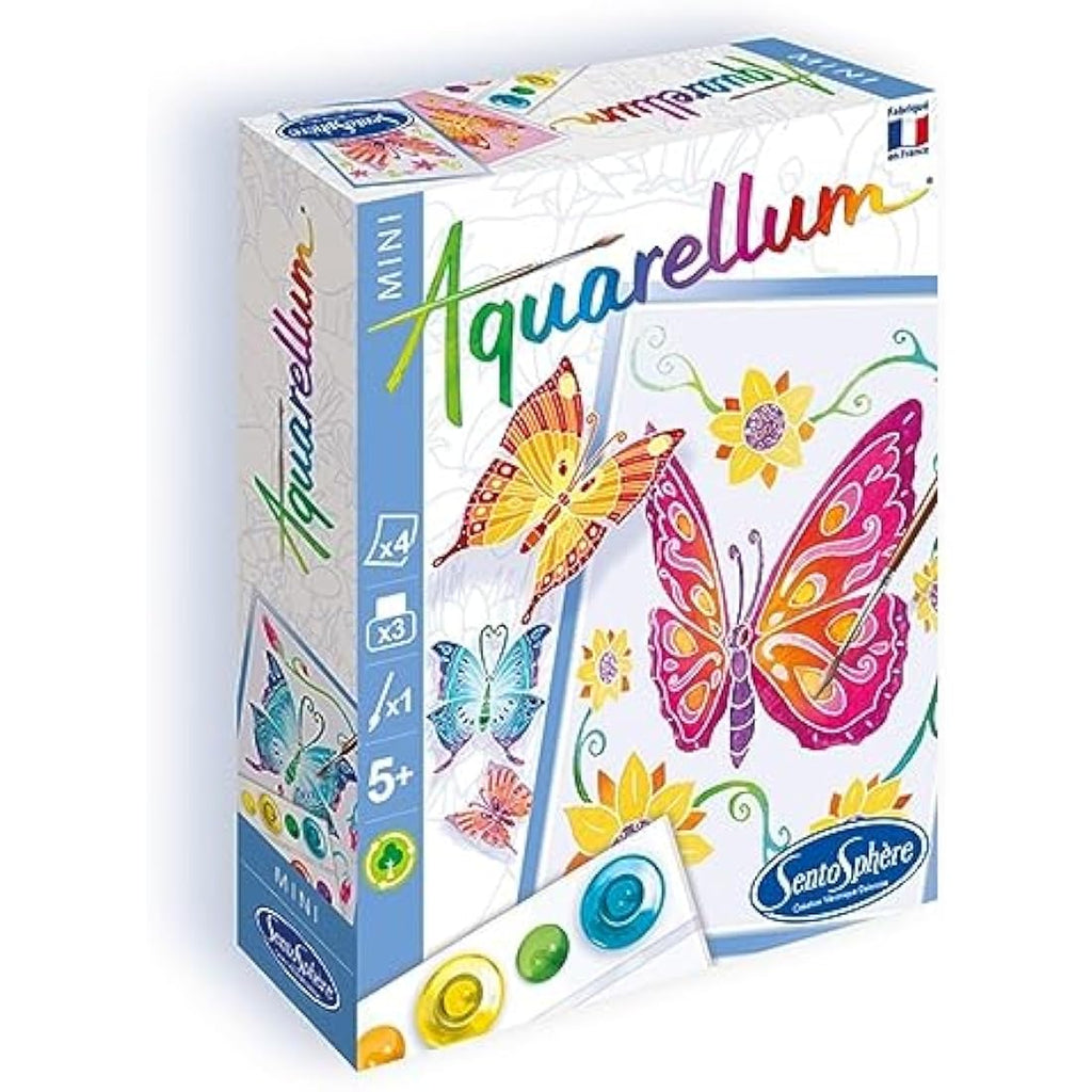 Sentosphère Aquarellum Mini Butterflies Watercolor Painting Art Kit